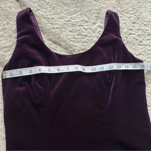 Vintage Watters and Watters Purple Velvet midi Formal Dress size 10 - Picture 6 of 10